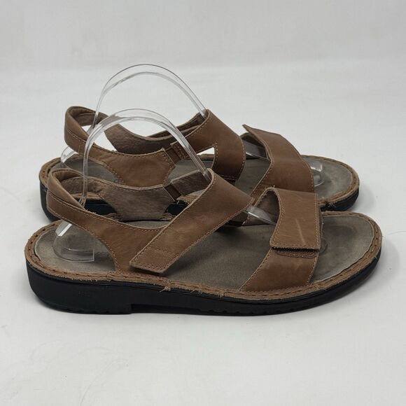Naot Enid Sandals Womens 11 EU 42 Brown Leather Quarter Strap Boho Comfort - Picture 1 of 16